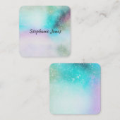 抽象芸術水彩デザインカスタム名刺 スクエア名刺 (正面/裏面)