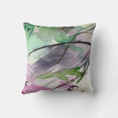 抽象芸術水彩デザインミックスとマッチ2 クッション (裏面)