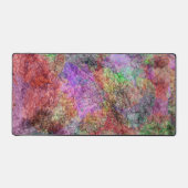 抽象芸術水彩デザイン渦巻きカラーライン デスクマット (正面)