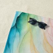 抽象芸術水彩デザイン ビーチタオル (インサイチュ)