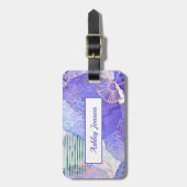 抽象芸術水彩デザイン ラゲッジタグ (正面縦)