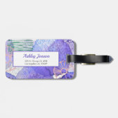 抽象芸術水彩デザイン ラゲッジタグ (裏面横)