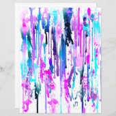 抽象芸術水彩ドリップススクラップブック紙 (正面/裏面)