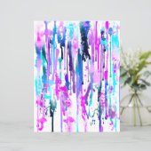 抽象芸術水彩ドリップススクラップブック紙 (スタンド正面)