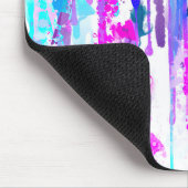 抽象芸術水彩ドリップスブルーターコイズピンク マウスパッド (コーナー)