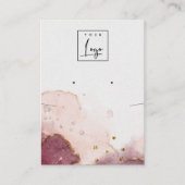 抽象芸術水彩ネックレスイヤリングロゴ表示 名刺 (正面)