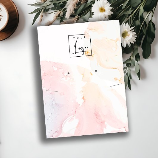 抽象芸術水彩ネックレスイヤリングロゴ表示 名刺