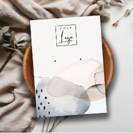 抽象芸術水彩ネックレスイヤリングロゴ表示 名刺