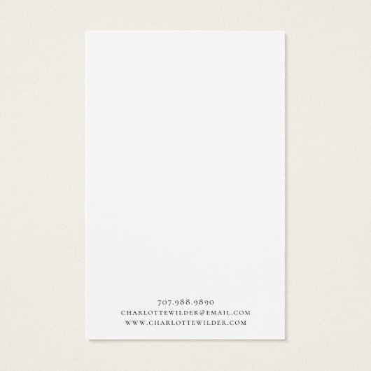 抽象芸術水彩ネックレスジュエリーディスプレイカード (裏面)