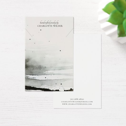 抽象芸術水彩ネックレスジュエリーディスプレイカード (デスク)