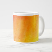 抽象芸術水彩ハン色彩の鮮やかドバックグラウンド19 ジャンボコーヒーマグカップ (正面右)