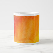 抽象芸術水彩ハン色彩の鮮やかドバックグラウンド19 ジャンボコーヒーマグカップ (正面)