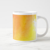 抽象芸術水彩ハン色彩の鮮やかドバックグラウンド19 ジャンボコーヒーマグカップ (右)