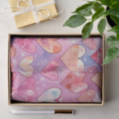 抽象芸術水彩ハート 薄葉紙 (ギフト)