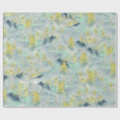 抽象芸術水彩パインツリーフォレスト ラッピングペーパー (フラット)