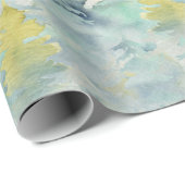 抽象芸術水彩パインツリーフォレスト ラッピングペーパー (ロールコーナー)