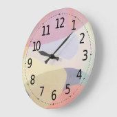 抽象芸術水彩パステルアートワーク|壁時計 ラージ壁時計 (傾斜)