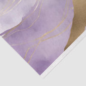 抽象芸術水彩パープル、薄紫、金ゴールド大理石 薄葉紙 (詳細)