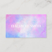 抽象芸術水彩パープルQRコード名刺 名刺 (正面)