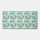 抽象芸術水彩パームツリーパターン2 デスクマット (正面)