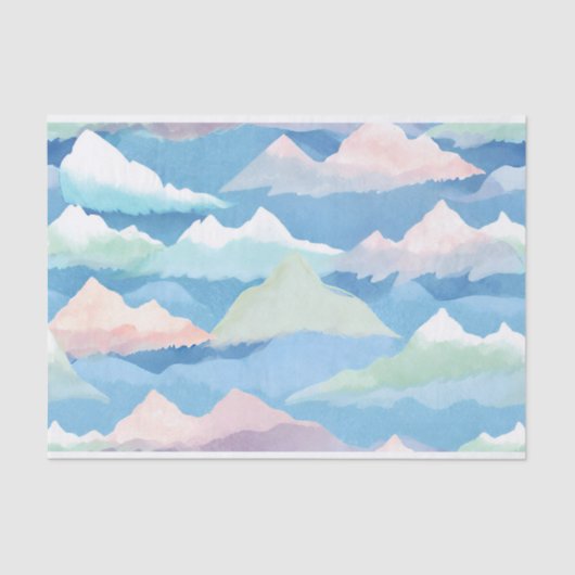 抽象芸術水彩ヒルズ&マウンテンズ自然 薄葉紙 (正面)