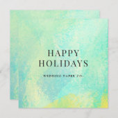 抽象芸術水彩ビジネスクリスマス シーズンカード (正面/裏面)