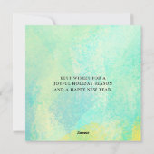 抽象芸術水彩ビジネスクリスマス シーズンカード (裏面)