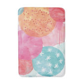 抽象芸術水彩ピンクとオレンジのバスマット バスマット (正面縦)