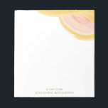 抽象芸術水彩ピンクと金ゴールド パーソナライズされた ノートパッド<br><div class="desc">抽象芸術水彩ピンクと金ゴールドメモパーソナライズされた帳</div>