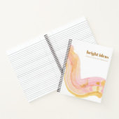 抽象芸術水彩ピンクと金ゴールド パーソナライズされた ノートブック (内部)