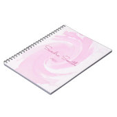 抽象芸術水彩ピンクのブラシストローク緩和曲線 ノートブック (左側)