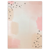 抽象芸術水彩ピンクアップル先生クリップボード クリップボード (裏面)