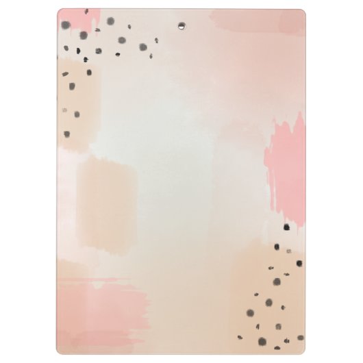 抽象芸術水彩ピンクアップル先生クリップボード クリップボード (裏面)