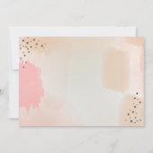 抽象芸術水彩ピンクアップル先生 ノートカード (裏面)