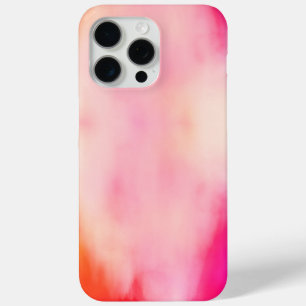 抽象芸術水彩ピンクコーラルオレンジカラフル iPhone 15 PRO MAXケース