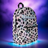 抽象芸術水彩ピンクブラックスポットカスタム プリントバックパック