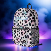 抽象芸術水彩ピンクブラックスポットカスタム プリントバックパック