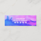 抽象芸術水彩ピンクブルーカスタムソーシャルアイコン スキニー名刺 (裏面)