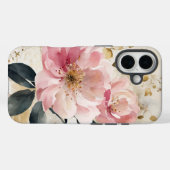 抽象芸術水彩ピンク色の花 Case-Mate iPhoneケース (裏面 (横))