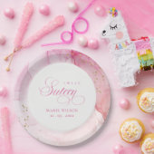 抽象芸術水彩ピンク金ゴールドSweet sixteen ペーパープレート (パーティー)