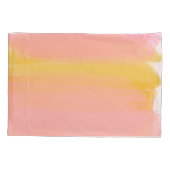 抽象芸術水彩ピンク黄パーソナライズされた色 枕カバー (裏面)