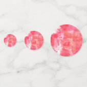 抽象芸術水彩ピンク コンフェッティ (裏面)