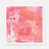 抽象芸術水彩ピンク スタンダードランチョンナプキン (正面)
