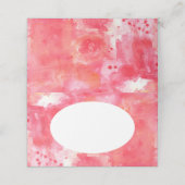 抽象芸術水彩ピンク プレイスカード (外部開封)