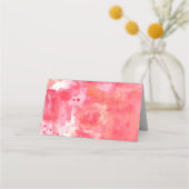 抽象芸術水彩ピンク プレイスカード (裏面)