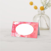 抽象芸術水彩ピンク プレイスカード (正面)