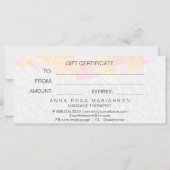 *~*抽象芸術水彩ピーチピンクギフトカード (裏面)