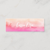 抽象芸術水彩ピーチファズピンクソーシャルアイコン スキニー名刺 (正面)