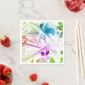 抽象芸術水彩フローラナプキン スタンダードカクテルナプキン (インサイチュ)