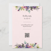 抽象芸術水彩フローラ結婚式招待状 招待状 (裏面)